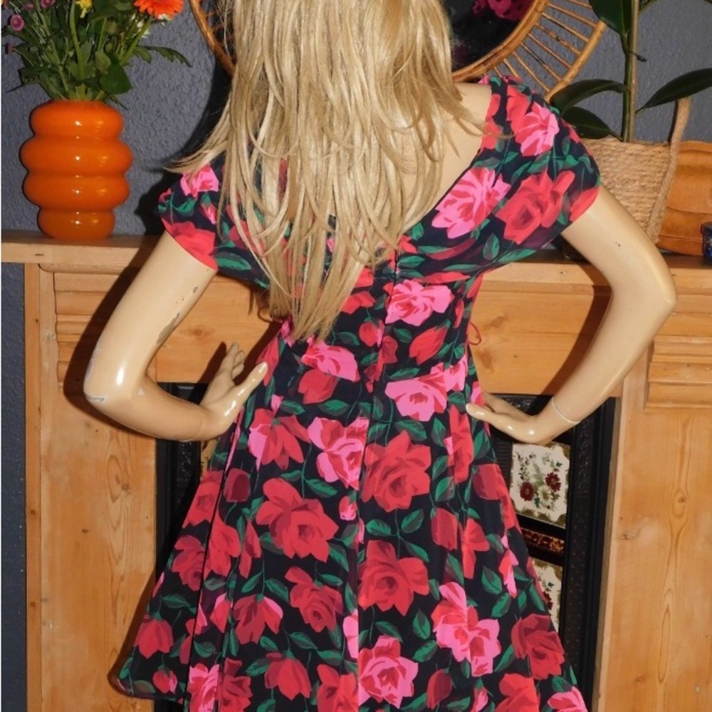 Women’s Off-Shoulder Floral Fit & Flare Dress - Picture 3 of 3